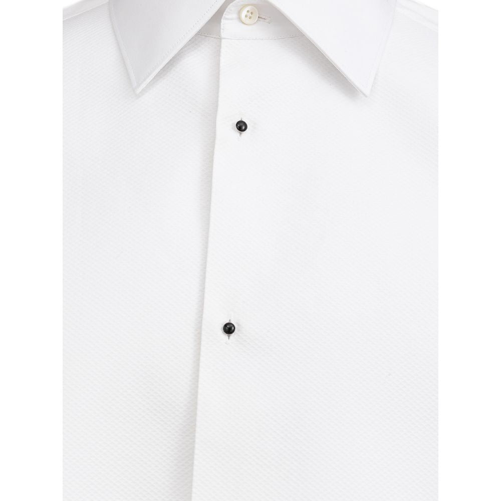 White Cotton Shirt - ventzia