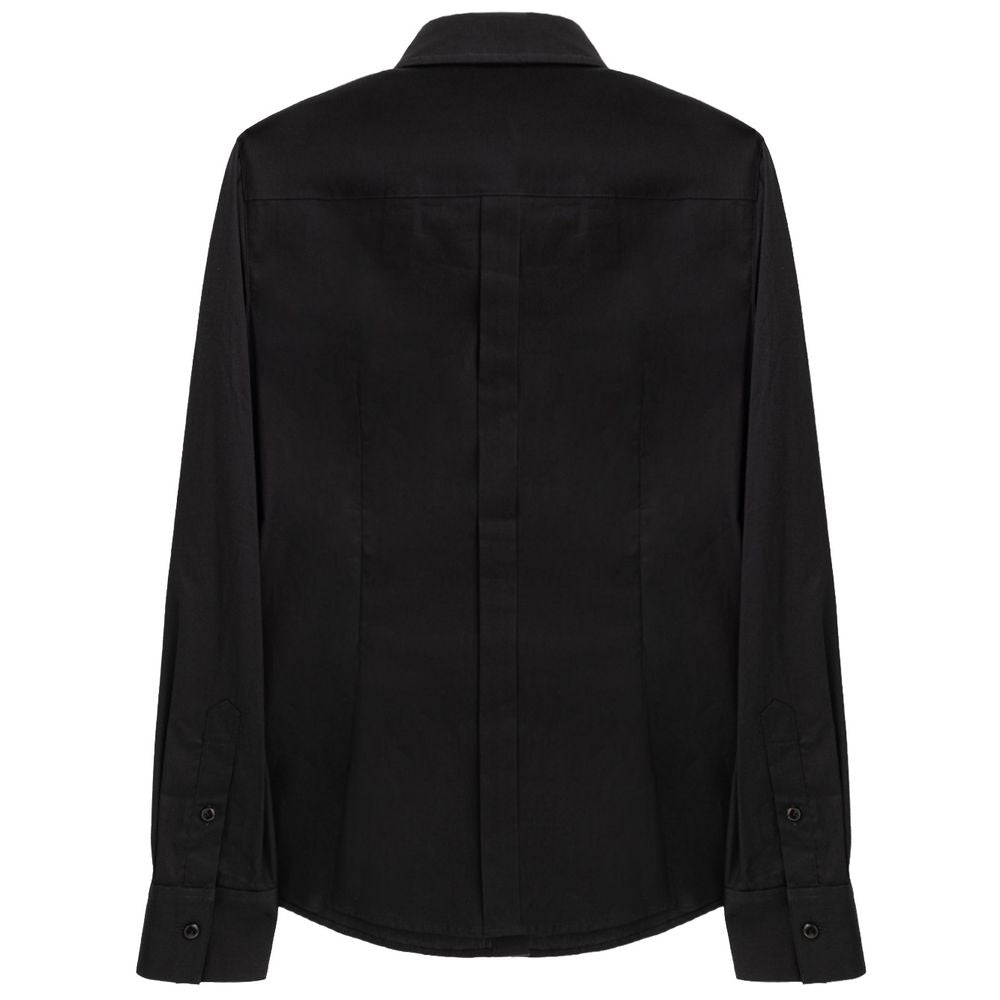 Black Cotton Shirt - ventzia