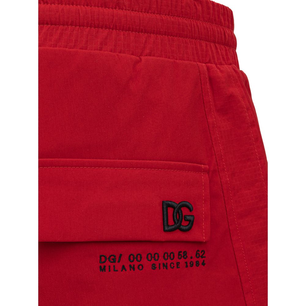 Red Polyamide Pant - ventzia