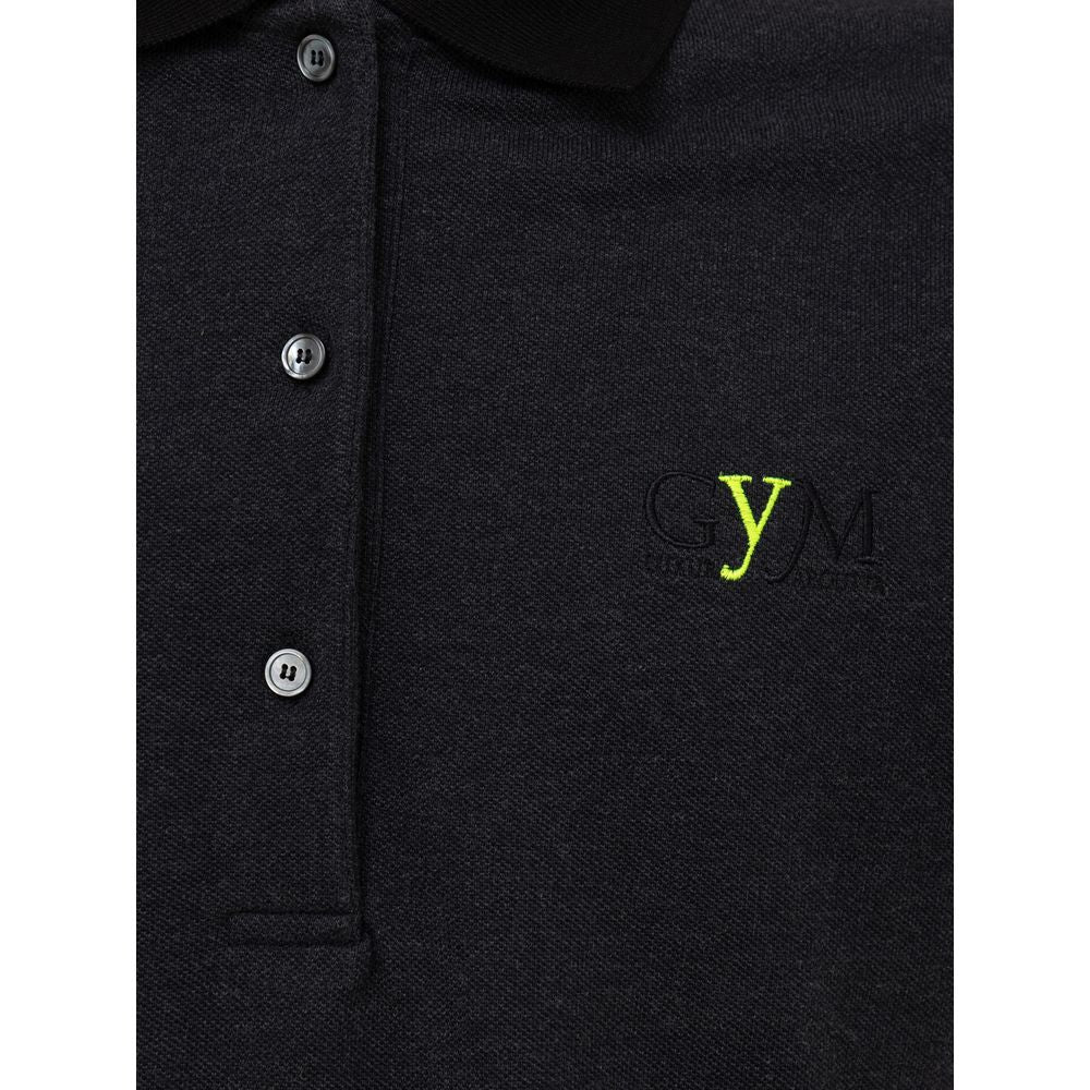 Black Cotton Polo Shirt - ventzia