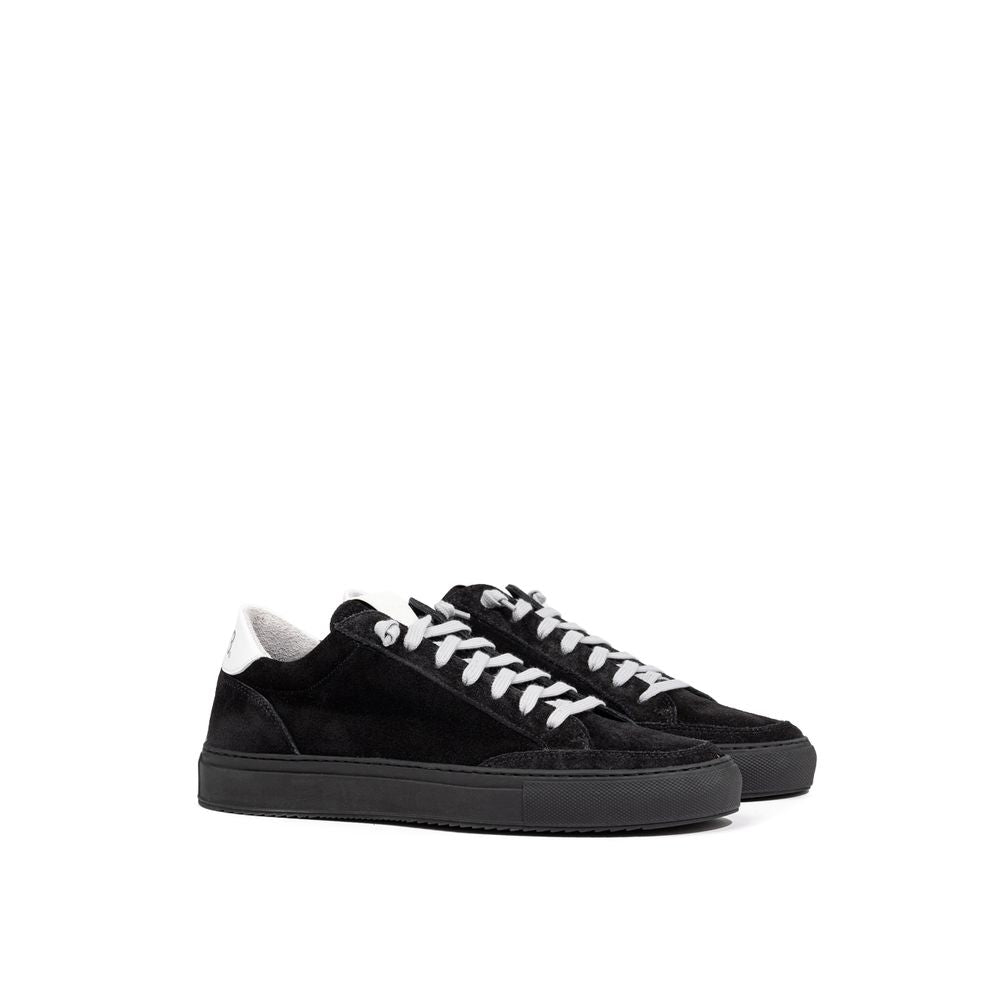 Black Suede Leather Sneaker - ventzia