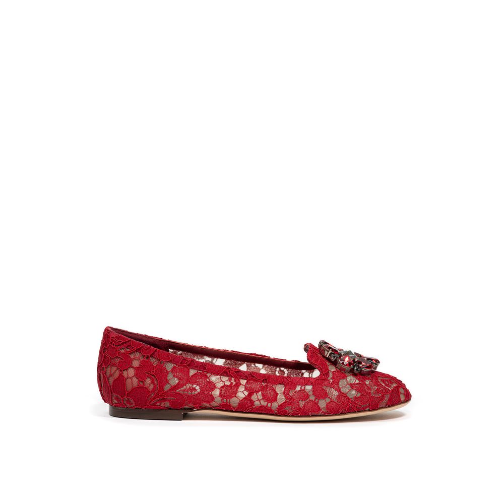 Red Viscose Ballet Flat - ventzia