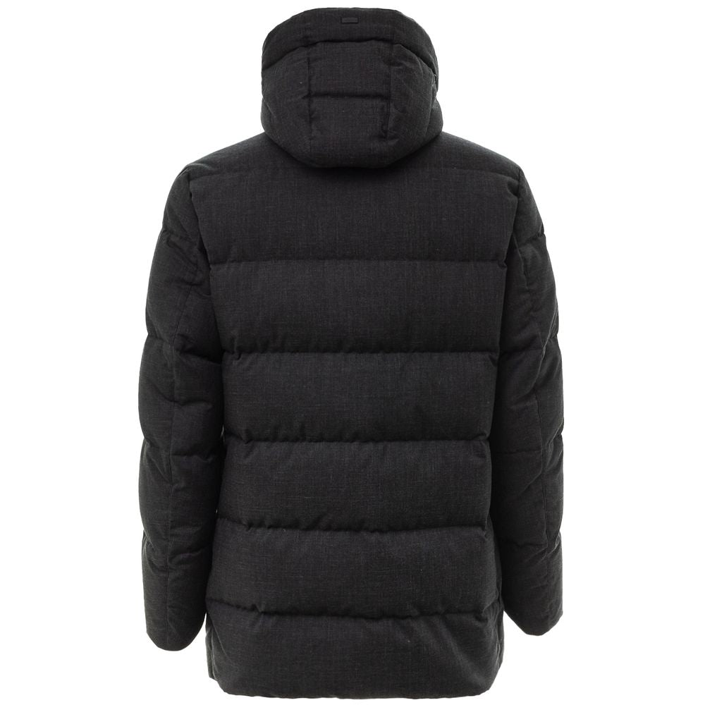 Black Polyester Jackets & Coat