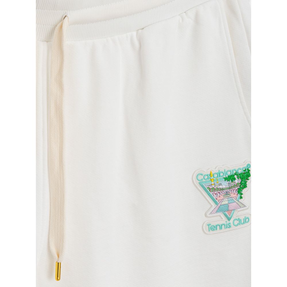 White Cotton Athletic Pant