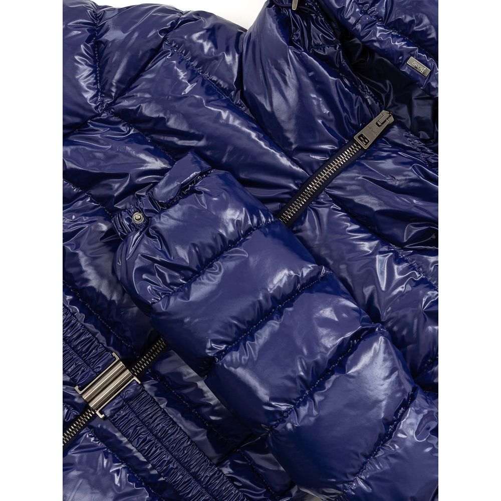 Blue Polyamide Jackets & Coat - ventzia