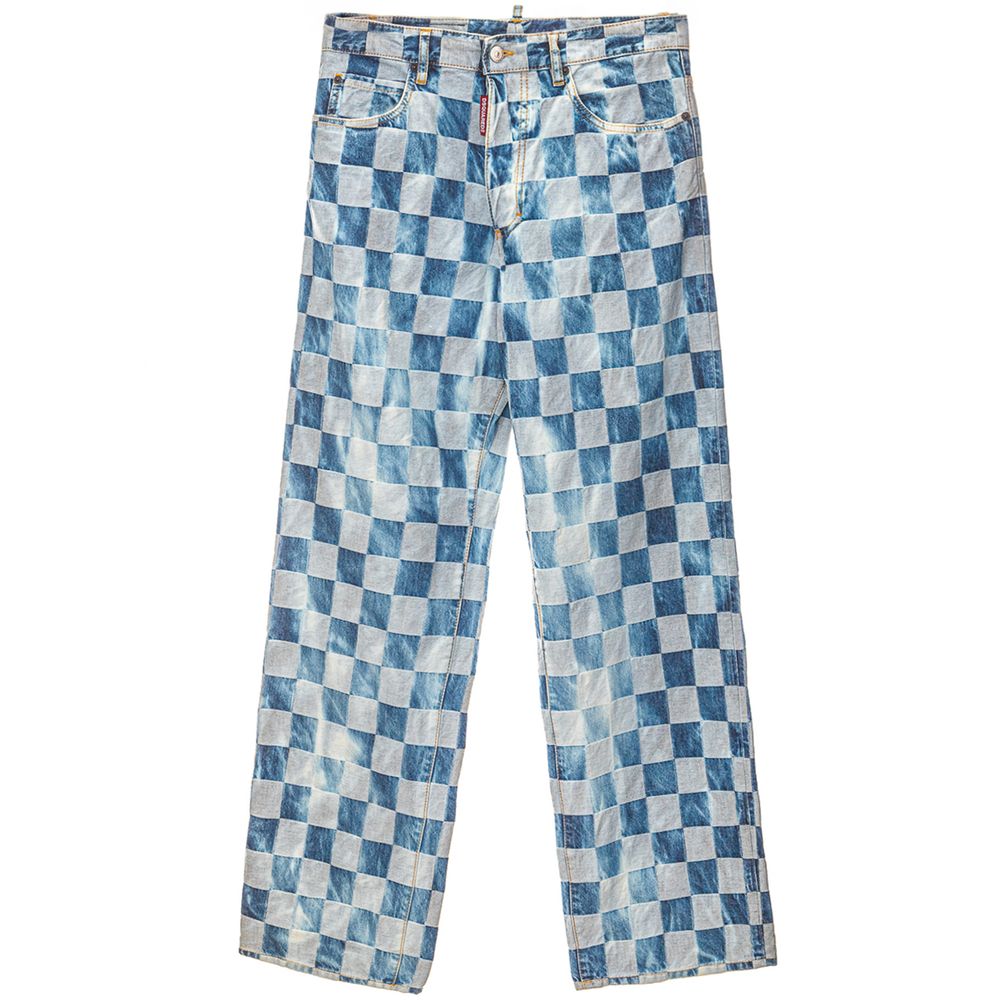 Blue Cotton Relaxed Fit Jean - ventzia