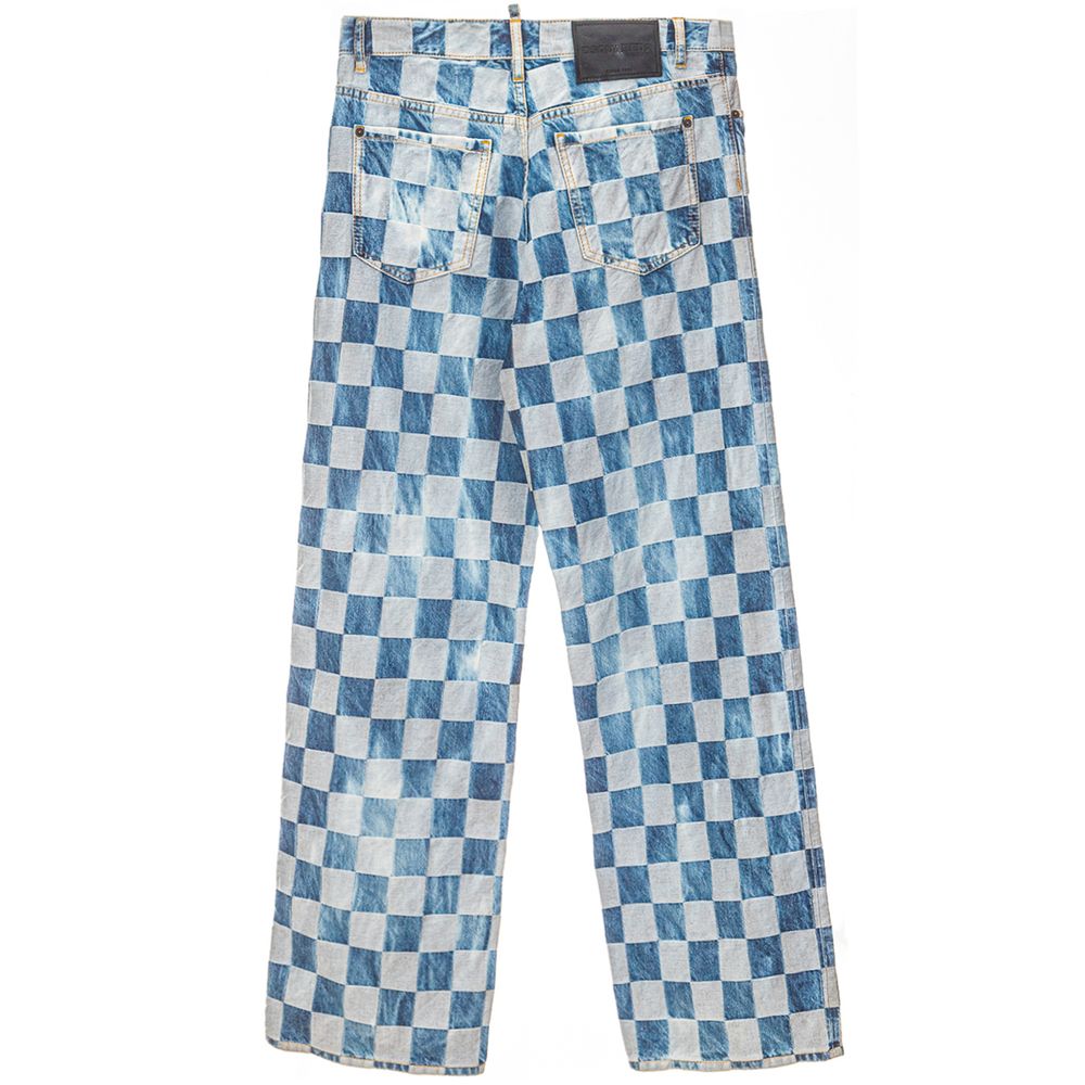 Blue Cotton Relaxed Fit Jean - ventzia