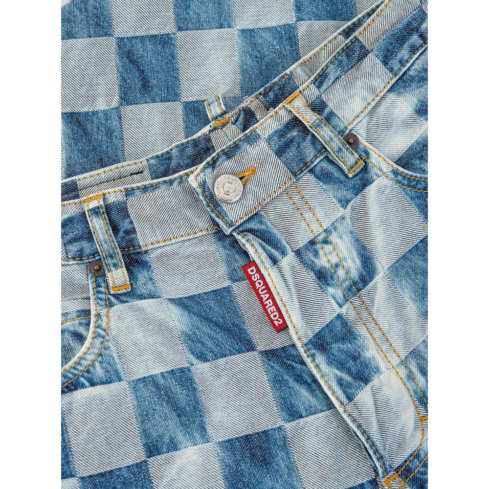 Blue Cotton Relaxed Fit Jean - ventzia
