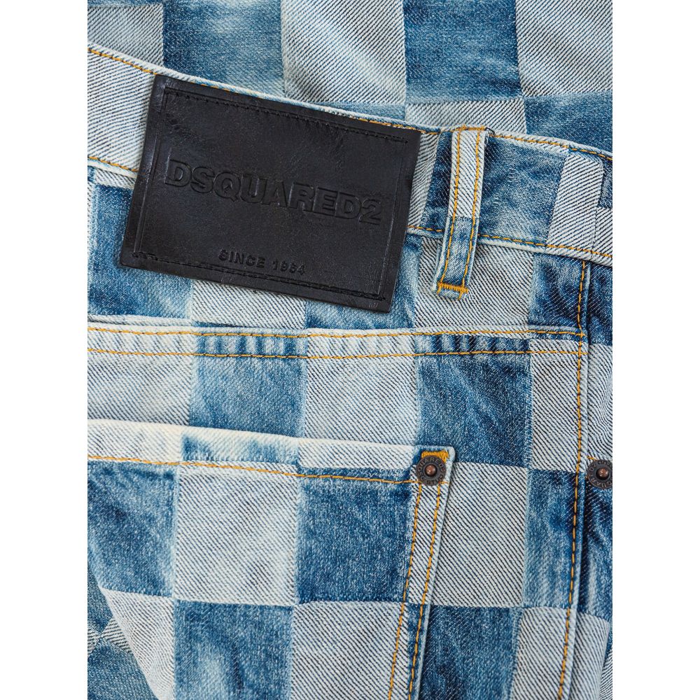 Blue Cotton Relaxed Fit Jean - ventzia