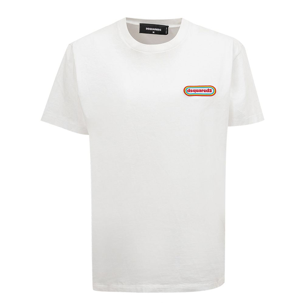 Chic White Cotton Staple Tee - ventzia