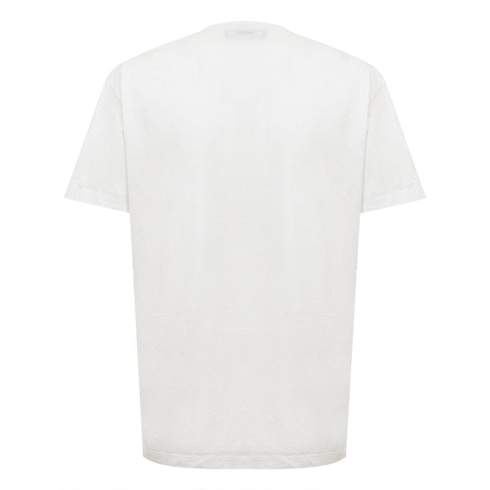 Chic White Cotton Staple Tee - ventzia