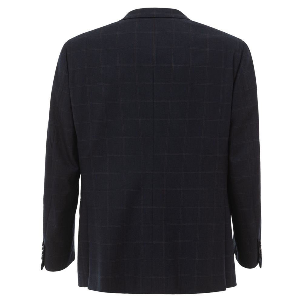 Blue Wool Blazer - ventzia