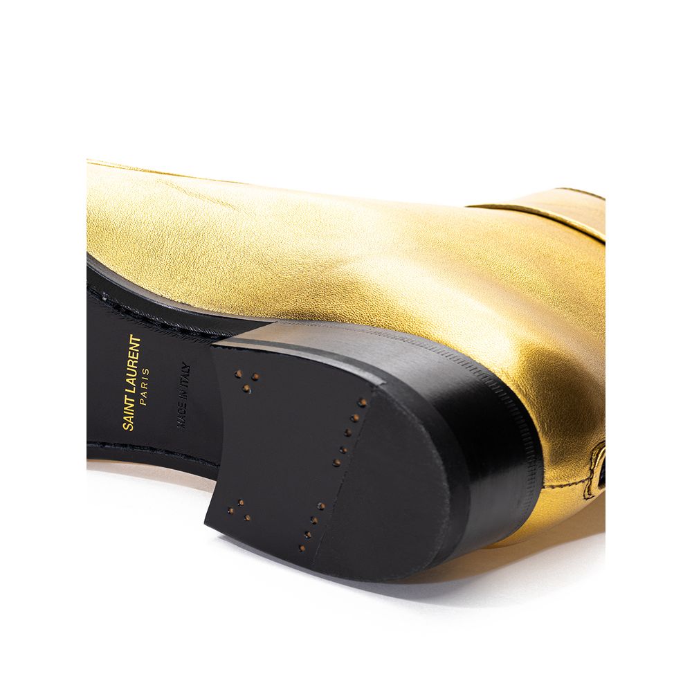 Gold Leather Boot - ventzia