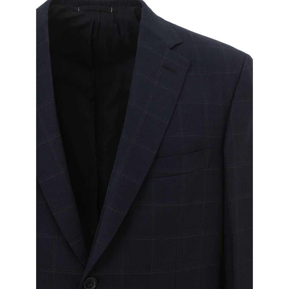 Blue Wool Blazer - ventzia