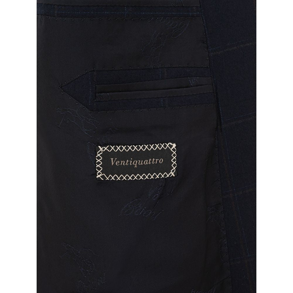 Blue Wool Blazer - ventzia