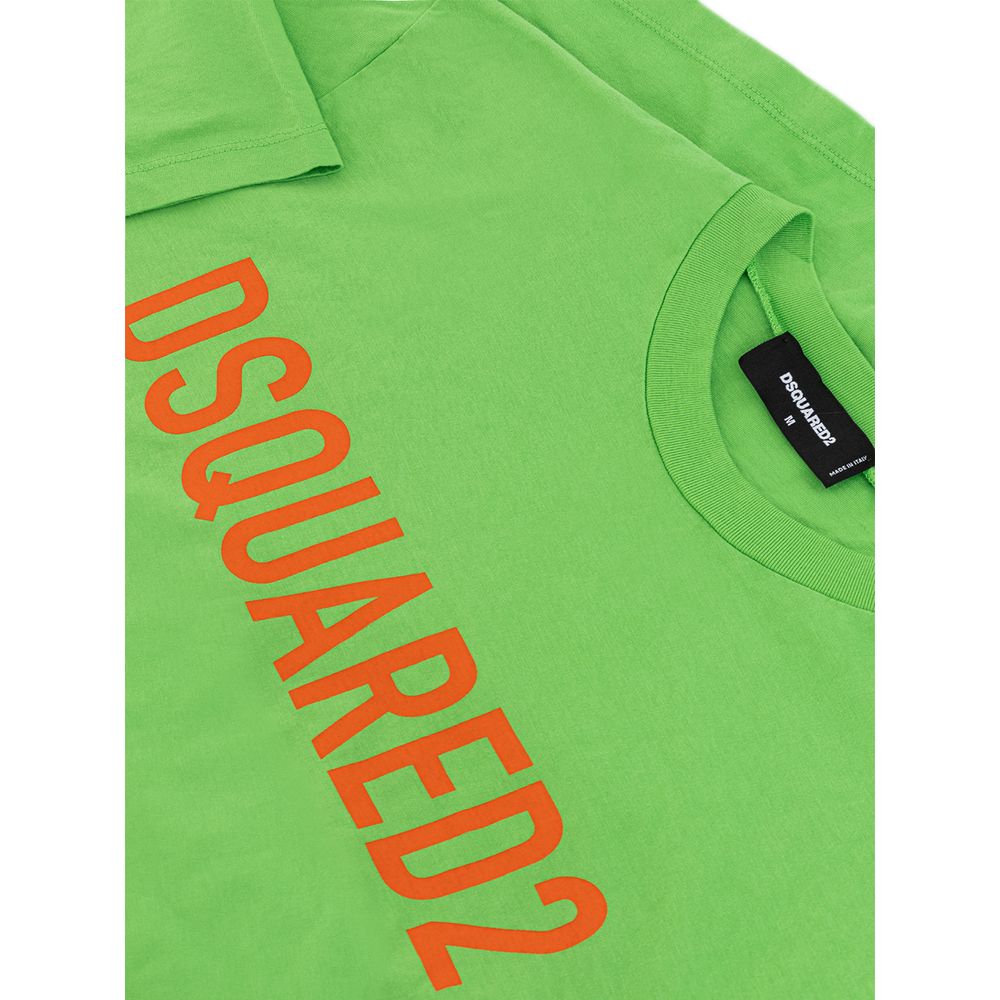 Electric Green Cotton Tee for Men - ventzia