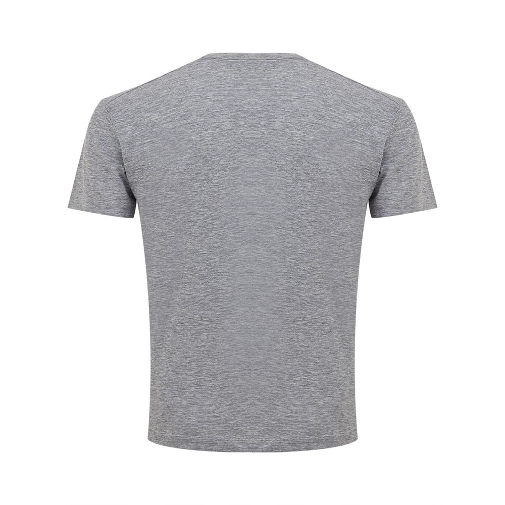 Sleek Gray Cotton Tee for Stylish Men - ventzia