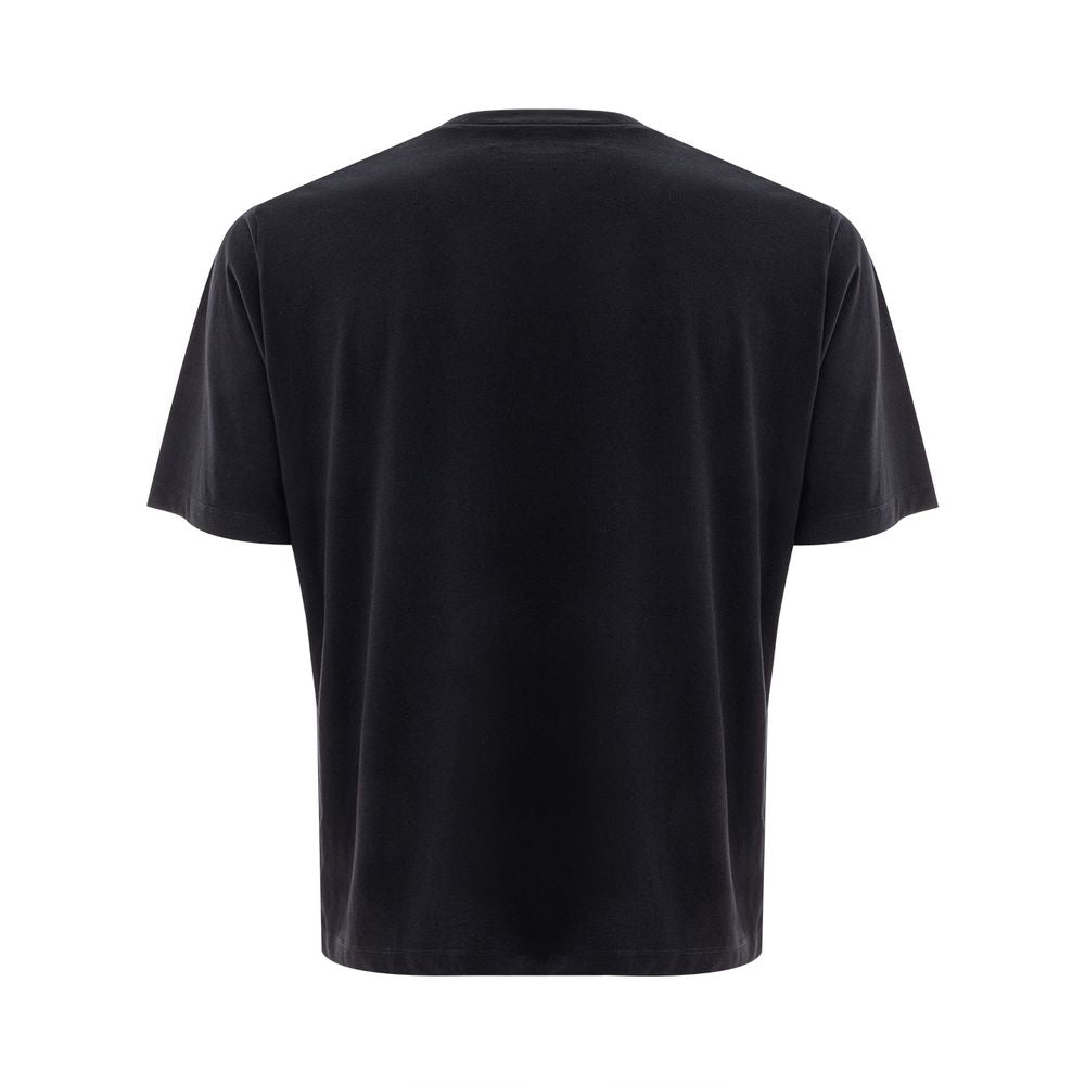 Black Cotton T-Shirt - ventzia