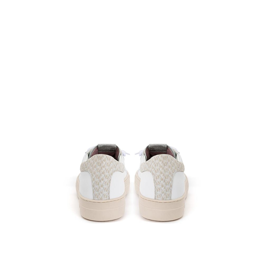 White Leather Sneakers Elegant Casual Footwear - ventzia
