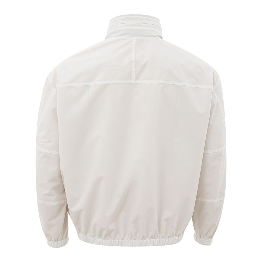 Beige Polyamide Jacket for the Modern Man - ventzia