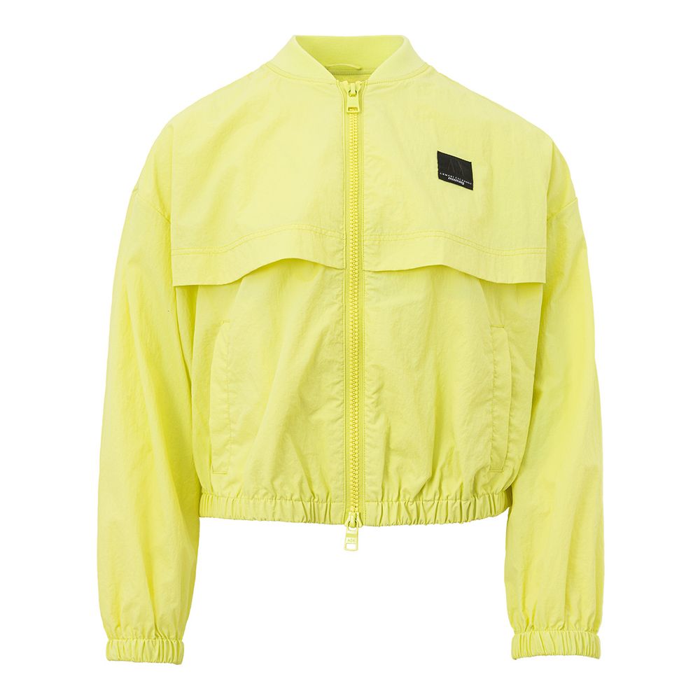 Chic Yellow Polyamide Jacket for Women - ventzia