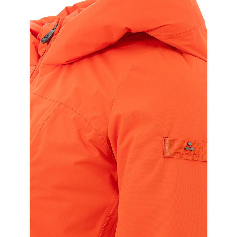 Elegant Orange Polyester Jacket for Women - ventzia