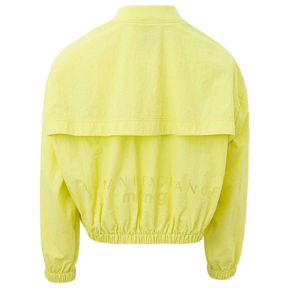 Chic Yellow Polyamide Jacket for Women - ventzia