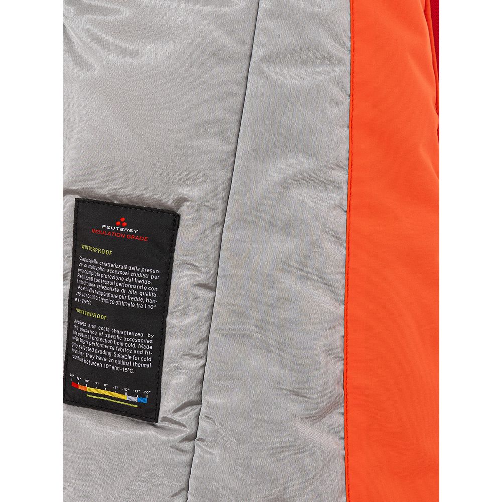 Elegant Orange Polyester Jacket for Women - ventzia