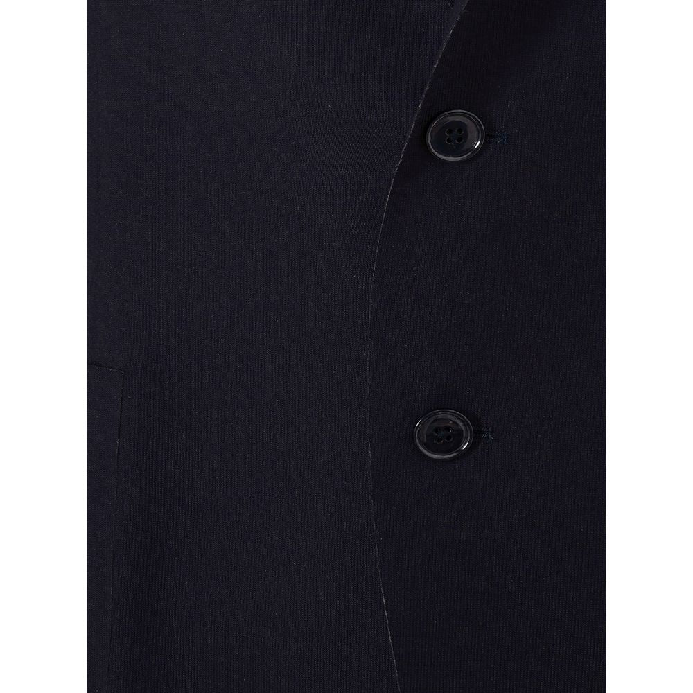 Elegant Blue Cotton Lardini Jacket - ventzia