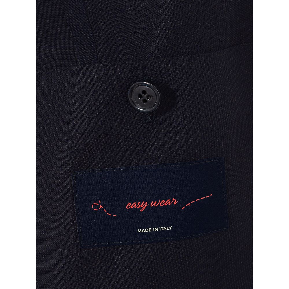 Elegant Blue Cotton Lardini Jacket - ventzia