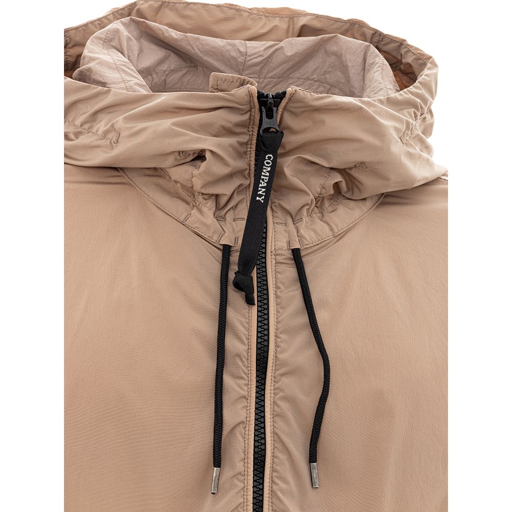 Elevated Urban Style Beige Polyamide Jacket - ventzia
