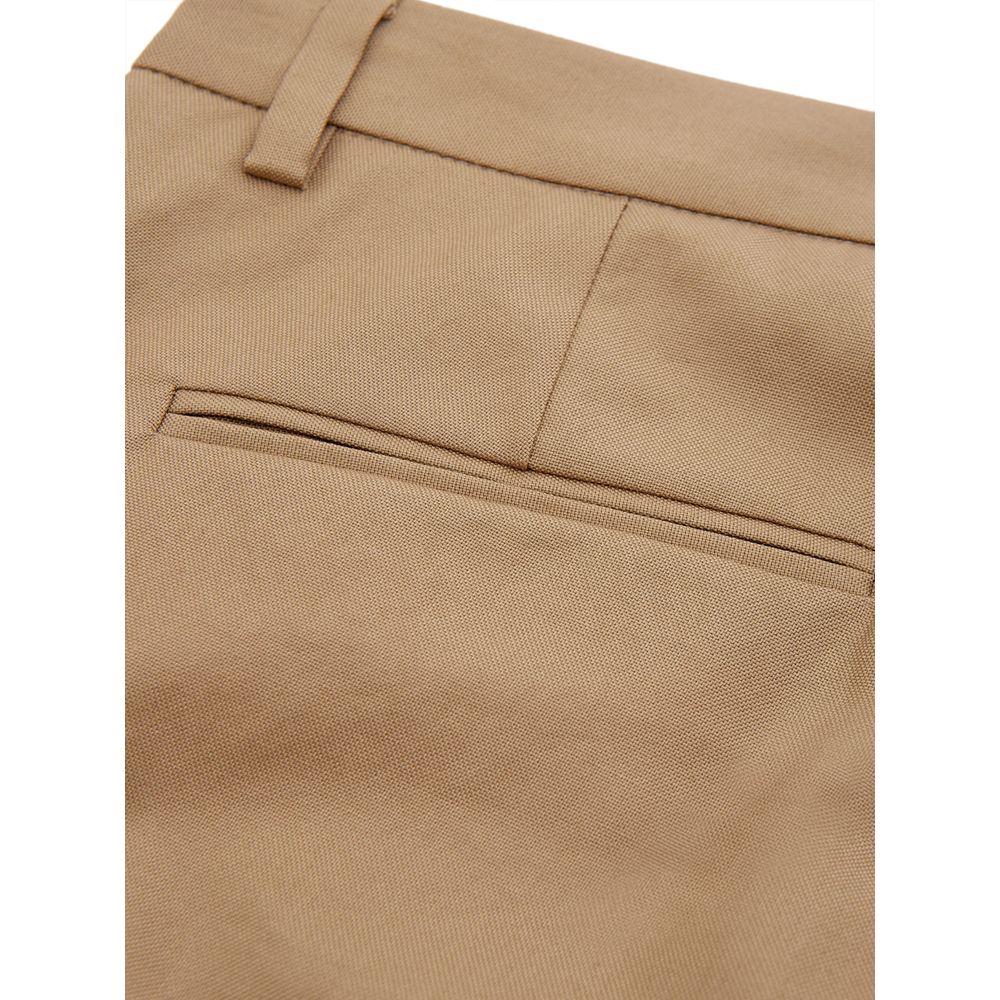 Elegant Brown Cotton Trousers for Women - ventzia