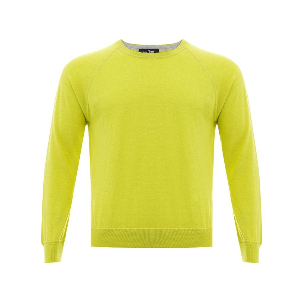 Sunny Yellow Italian Cotton Sweater - ventzia