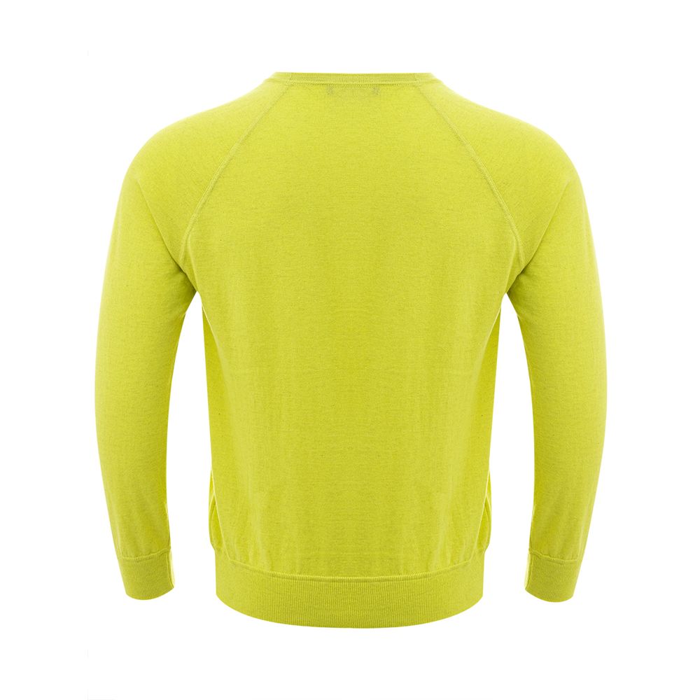 Sunny Yellow Italian Cotton Sweater - ventzia