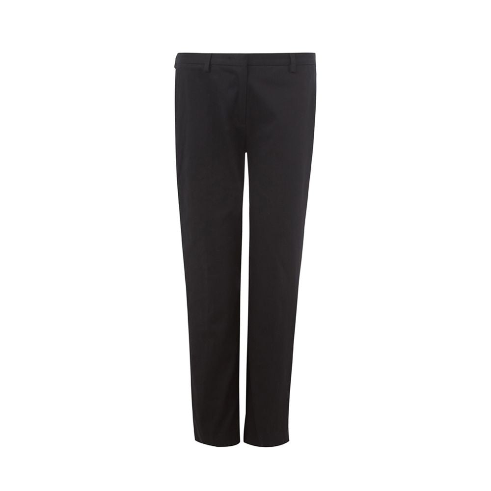 Italian Elegance Cotton Black Trousers - ventzia