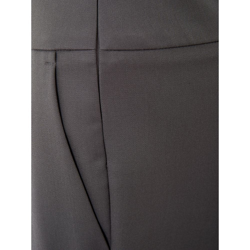 Chic Gray Wool Trousers for Sophisticated Style - ventzia