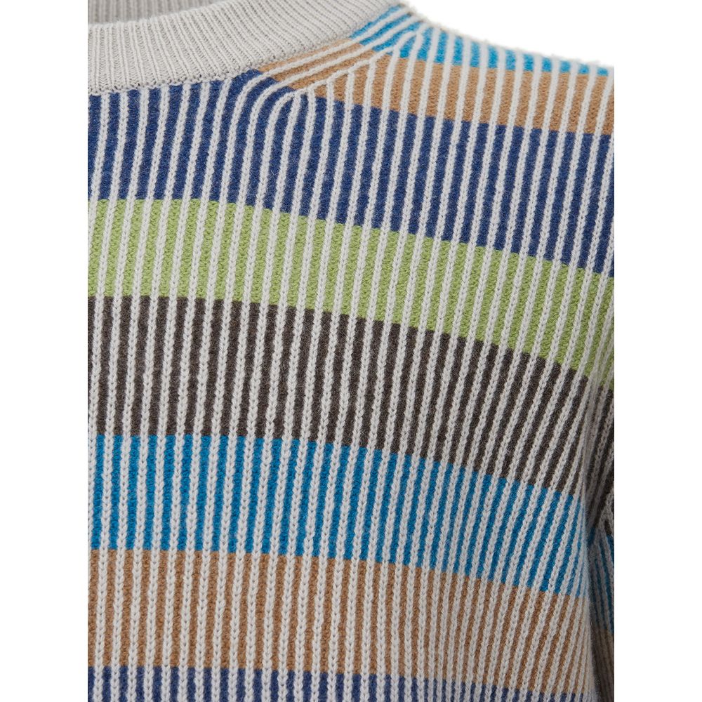 Elegant Multicolor Cashmere Sweater for Men - ventzia