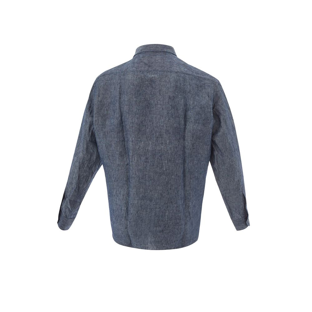 Elegant Flax Blue Shirt for Men - ventzia