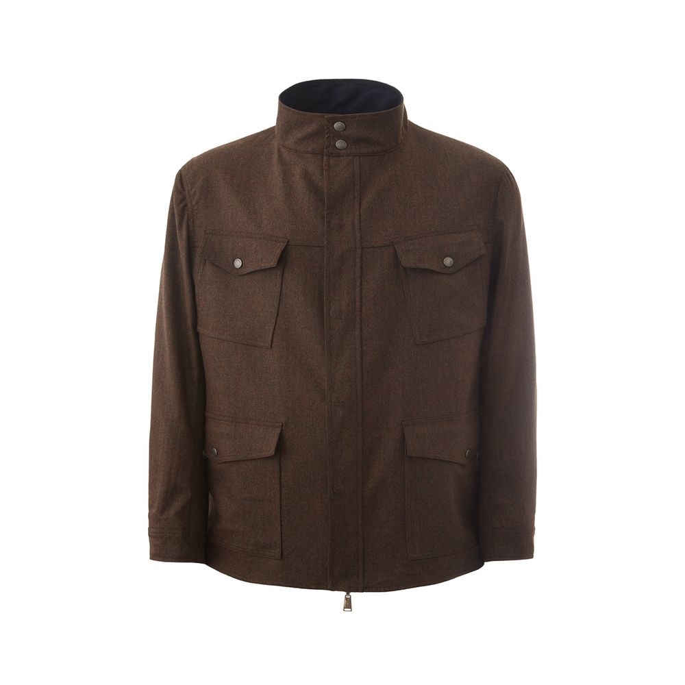 Elegant Wool Blue Jacket for Men - ventzia