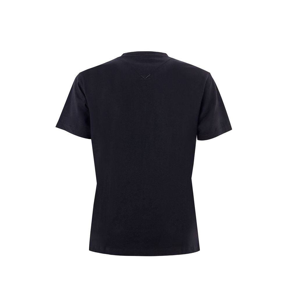 Elegant Cotton Tee in Timeless Black - ventzia
