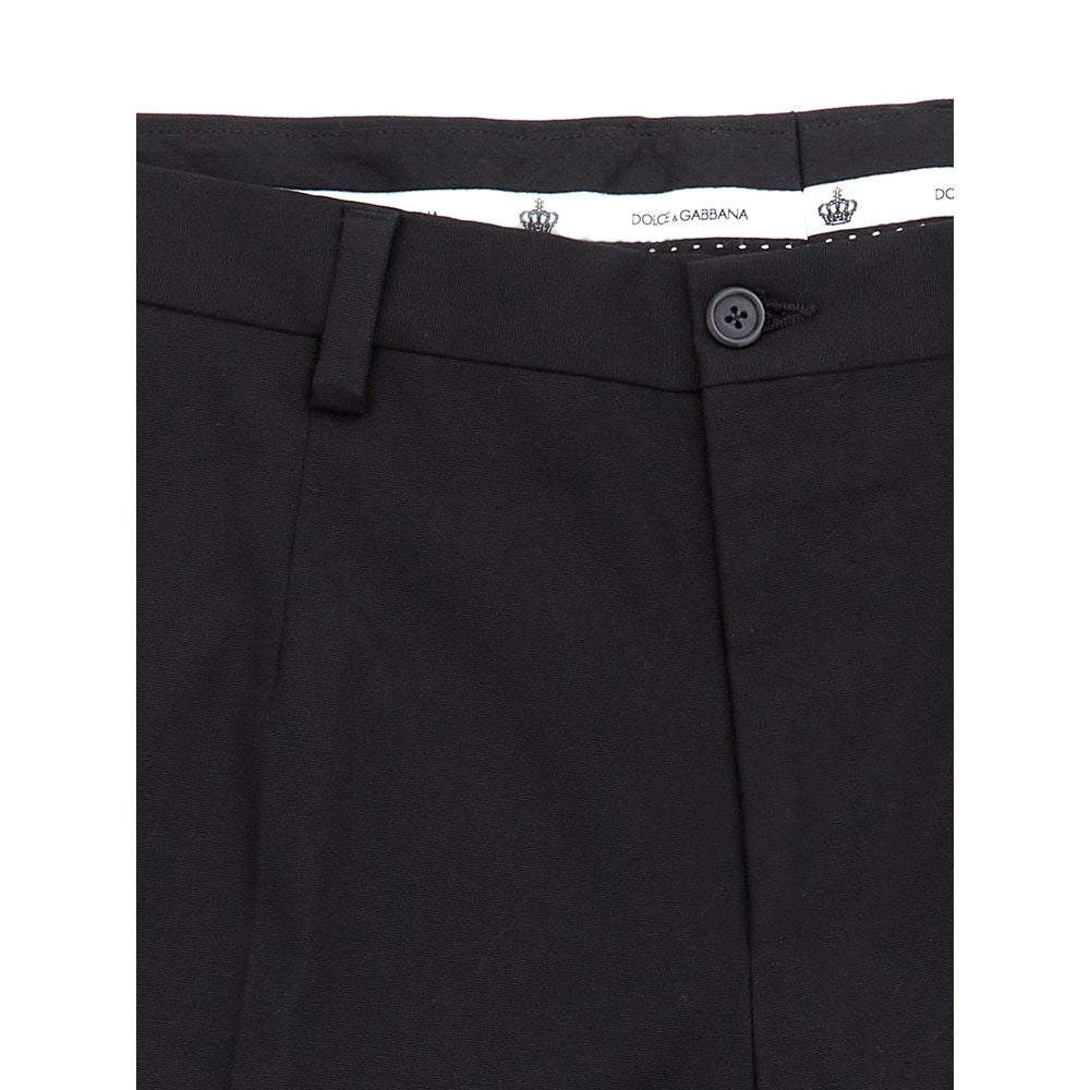 Elegant Black Cotton Pants for Men - ventzia