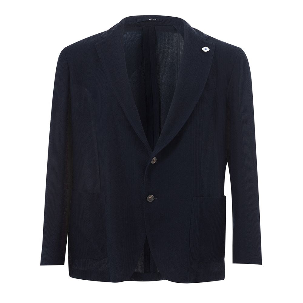 Blue Cotton Blazer - ventzia