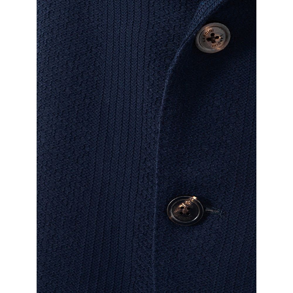 Blue Cotton Blazer - ventzia