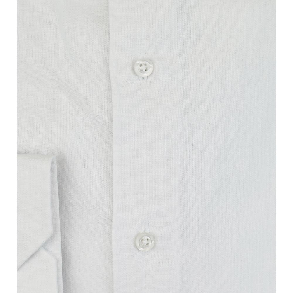 White Linen Men Shirt - ventzia