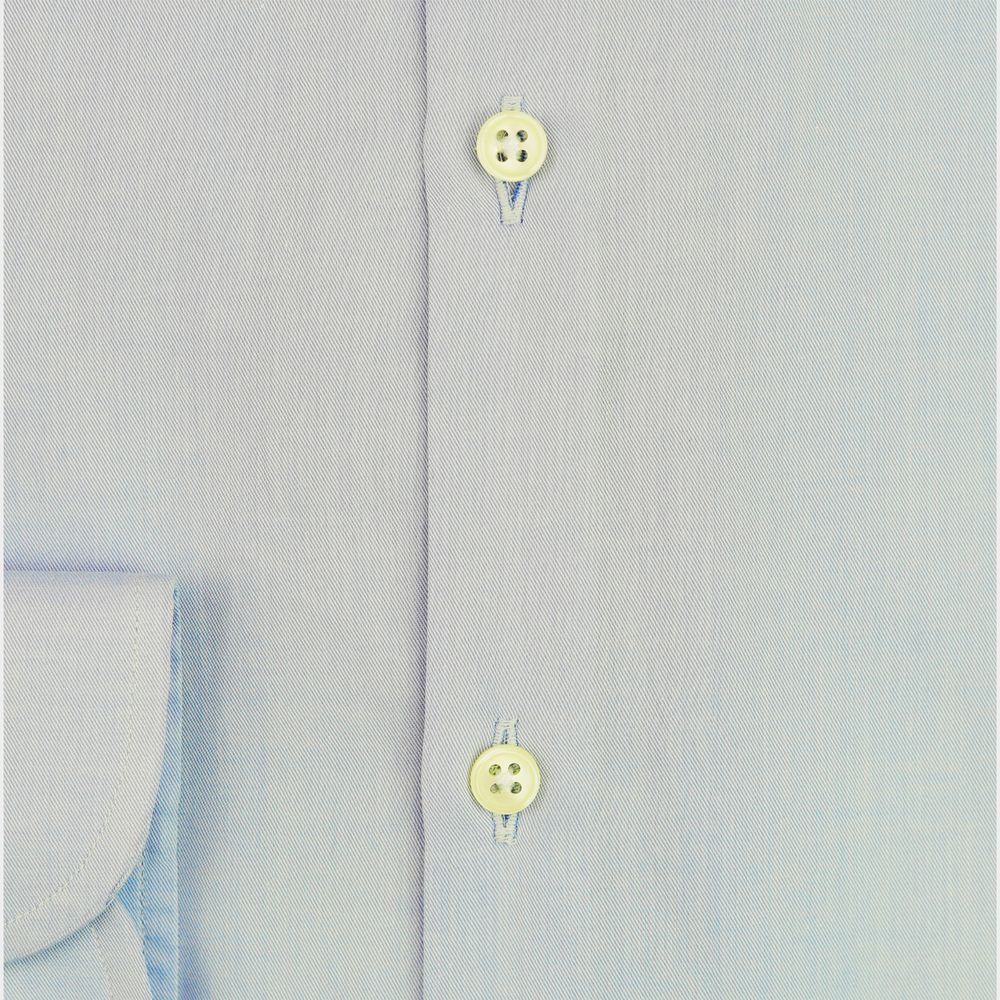 Light Blue Cotton Men Shirt - ventzia