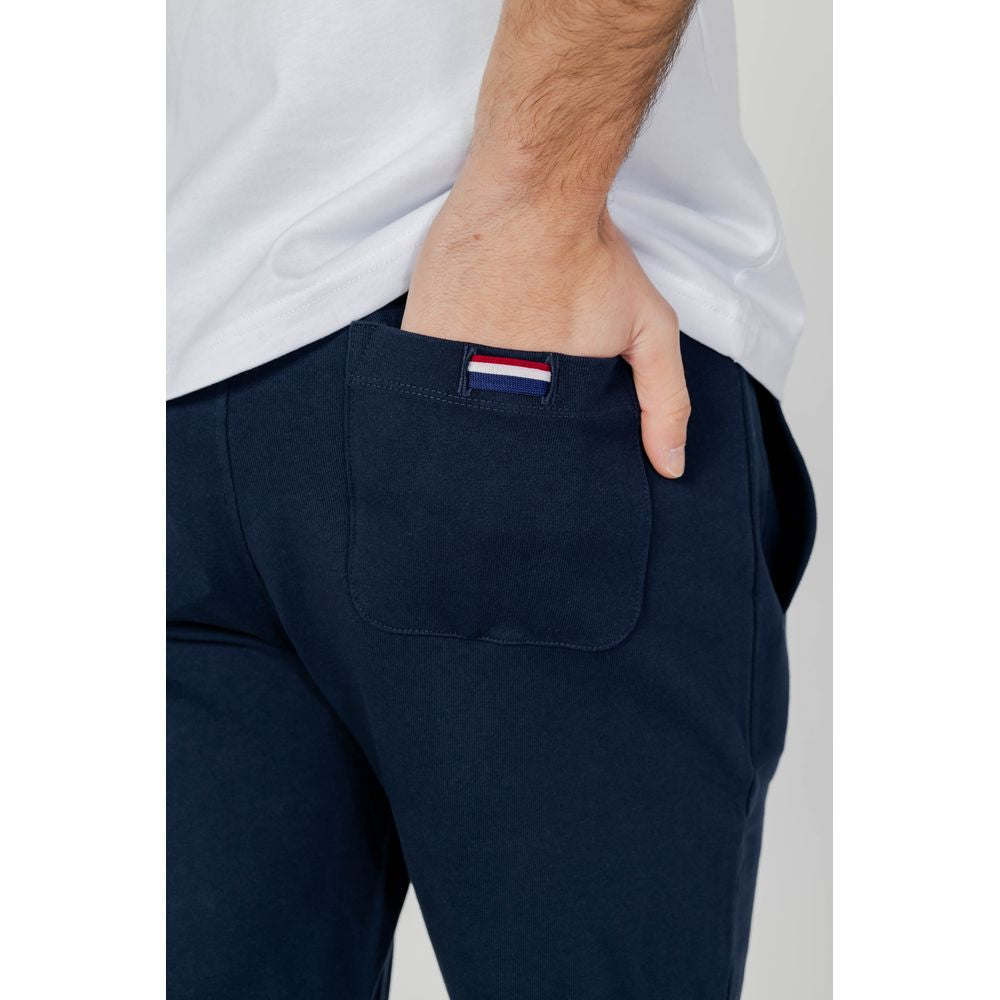 Blue Cotton Joggers Workout Pant