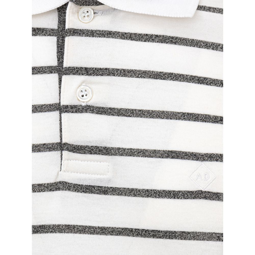 White Cotton Polo Shirt - ventzia