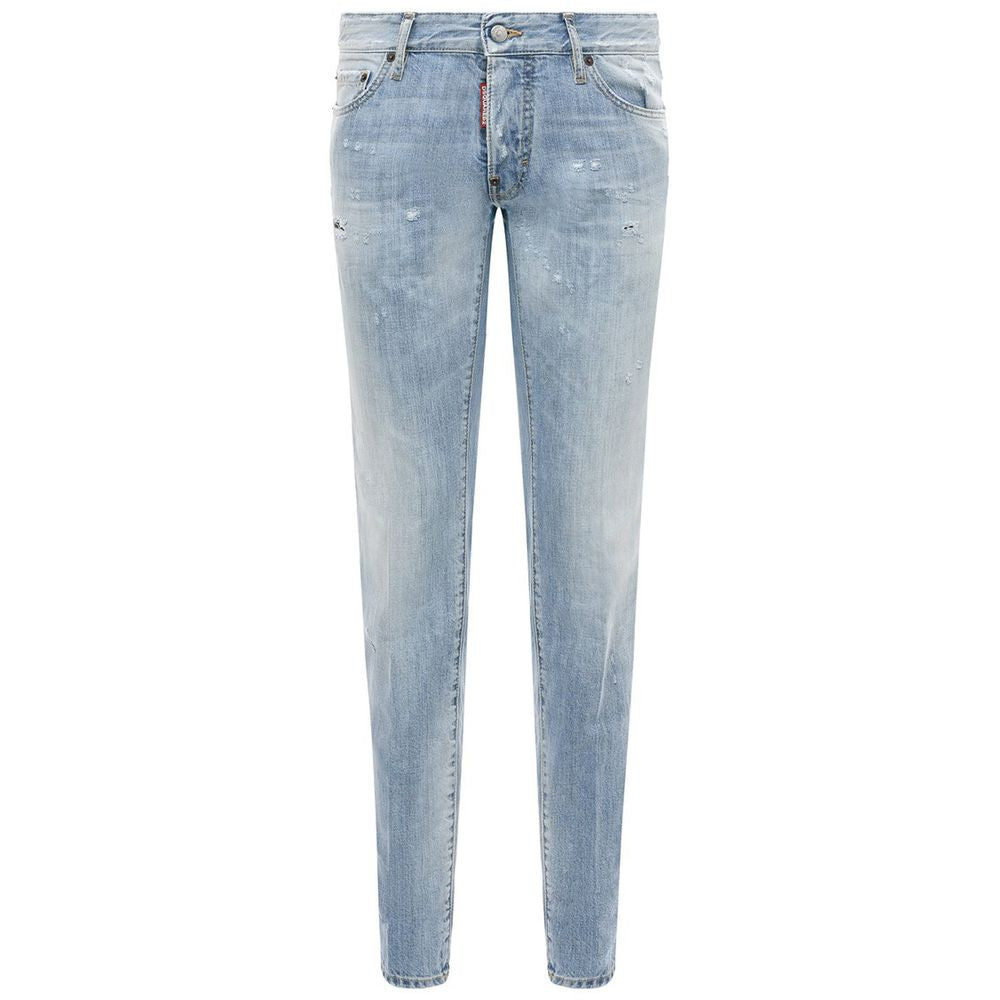 Light Blue Cotton Men Jeans
