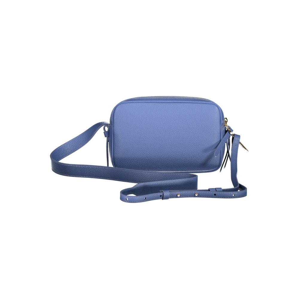 Blue Leather Handbag