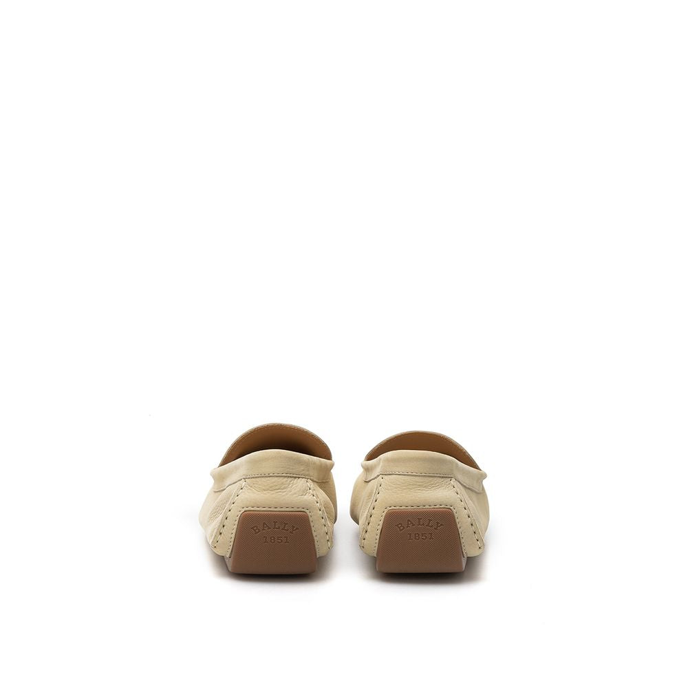Beige Leather Moccassin - ventzia